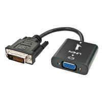 Lindy 38189 adaptador de cable de vídeo 0,1 m DVI-D VGA (D-Sub) Negro