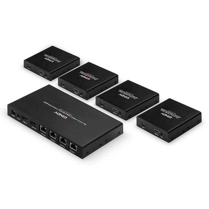 Lindy 38262 extensor audio/video Transmisor y receptor de señales AV Negro — imagen 2 de 5