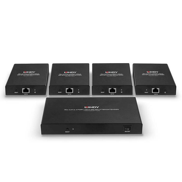 Lindy 38262 extensor audio/video Transmisor y receptor de señales AV Negro — imagen 3 de 5