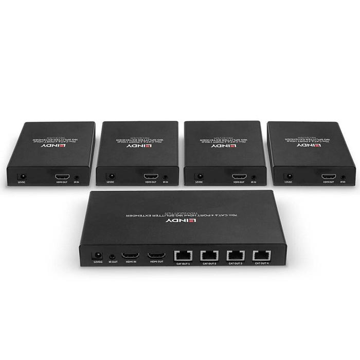 Lindy 38262 extensor audio/video Transmisor y receptor de señales AV Negro — imagen 4 de 5