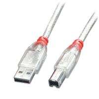 Lindy 41754 cable USB USB 2.0 3 m USB A USB B Transparente