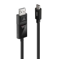 Lindy 43341 adaptador de cable de vídeo 1 m USB Tipo C DisplayPort Negro