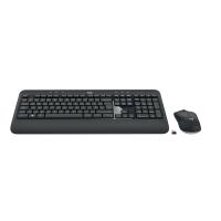 Logitech 920-008680 teclado Ratón incluido Universal RF inalámbrico QWERTY Español Negro, Blanco