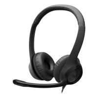 Logitech Auriculares con Cable H390 para PC/Portátil, Auriculares Estéreo con Micrófono con Supresión de Ruido, USB-C, Controles en línea, funciona con Chromebook