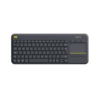 Logitech K400 Plus Tv teclado Hogar RF inalámbrico QWERTY Inglés del Reino Unido Negro