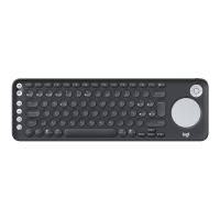 Logitech K600 TV - TV Keyboard with integrated touchpad and D-pad teclado RF Wireless + Bluetooth QWERTY Español Grafito, Blanco