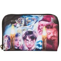 Loungefly HPWA0122 monedero, tarjetero y portadocumento de viaje Riñonera antirrobo de viaje Negro Cuero vegano