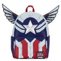 Loungefly MVBK0178 mochila Mochila informal Azul, Rojo, Blanco Cuero vegano