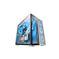 Mars Gaming MC-Nova, Torre Gaming Custom XXL E-ATX Aluminio, Doble Ventana Completa Cristal Templado, Estructura Modular Doble Cámara, USB-C