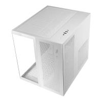 Mars Gaming MC-NOVAM, Caja Compacta Custom MicroATX, Doble Ventana Cristal Templado Continuo, Estructura Modular Doble Cámara, Rejilla Frontal, Soporte Refrigeración Líquida, Conector USB-C, Blanco
