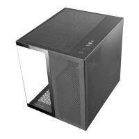 Mars Gaming MC-NOVAM, Caja Compacta Custom MicroATX, Doble Ventana Cristal Templado Continuo, Estructura Modular Doble Cámara, Rejilla Frontal, Soporte Refrigeración Líquida, Conector USB-C, Negro