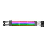 Mars Gaming MCA-16, Cable Extensor ARGB 8+8pin PCIe para Tarjeta Gráfica, LEDs Ultrabrillantes, Compatibilidad Total, AWG18 de Cobre Puro, 310mm