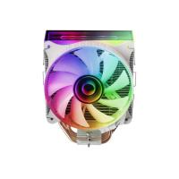 Mars Gaming MCPU-VR, Disipador CPU, Doble Espejo Infinito ARGB, 4 Heatpipes HCT, TDP 180 W, Ventilador Ultra-silencioso PWM 12 cm, Blanco