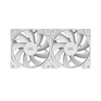 Mars Gaming MF-PWMX2 Blanco, Kit 2 Ventiladores 120mm, Ultra silenciosos FDB 12dB, Sistema Anti-vibraciones, Sistema PWM