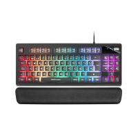 Mars Gaming MKAXES Teclado Compacto TKL H-Mech, Iluminación RGB 9 Efectos, Reposamuñecas Gel, Negro, Idioma Español