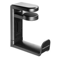 Mars Gaming Soporte Auriculares Tipo Pinza, Ajustable, Rotación 360 grados, MHH, Color Negro, Tamaño Pequeño