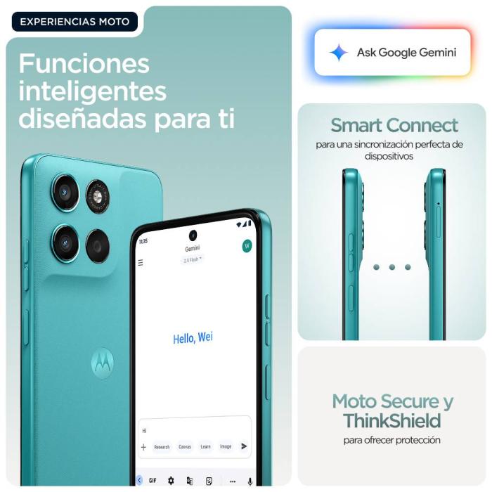 Motorola moto g57 power 17,1 cm (6.72'') SIM doble Android 16.0 5G USB Tipo C 12 GB 256 GB 7000 mAh Turquesa — imagen 22 de 22