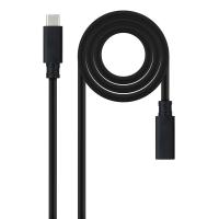 Nanocable 10.01.4500 cable USB USB 3.2 Gen 2x2 0,5 m USB C Negro