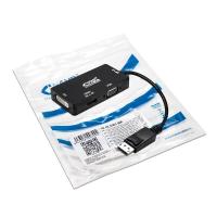 Nanocable Conversor Displayport a VGA / HDMI, 3 en 1, DP 1.2/M-VGA/H-HDMI/H 4K, Negro, 15 cm