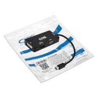 Nanocable Conversor Mini DisplayPort a VGA / HDMI, 3 en 1, DP 1.2/M-VGA/H-HDMI/H 4K, Negro, 15 cm