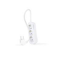 Nanocable Regleta de Enchufes con 3 Tomas, 1.4 m, Blanco