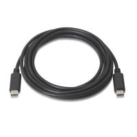Nanocable USB 2.0, 2m cable USB USB C Negro