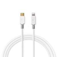 Nedis CCBP39650WT20 cable de conector Lightning 2 m Blanco