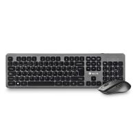 NGS IDOL KIT teclado Ratón incluido Oficina RF inalámbrico QWERTY Negro, Plata
