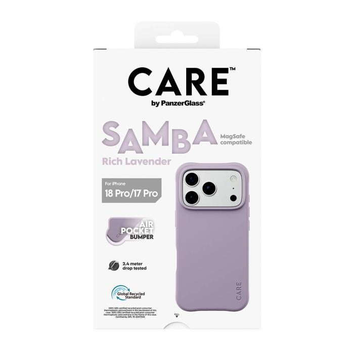 PanzerGlass CARE™ by ® Samba Case Rich Lavender w. White MagSafe iPhone 18 Pro | 17 Pro funda para teléfono móvil Púrpura — imagen 3 de 12