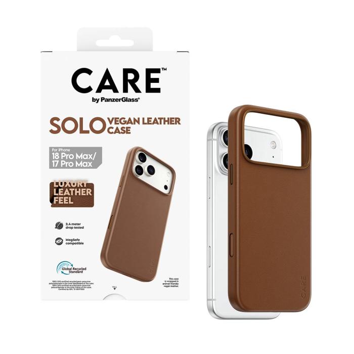 PanzerGlass CARE™ by ® Solo Vegan Leather Case Brown w. MagSafe iPhone 18 Pro Max | 17 Pro Max funda para teléfono móvil — imagen 11 de 12