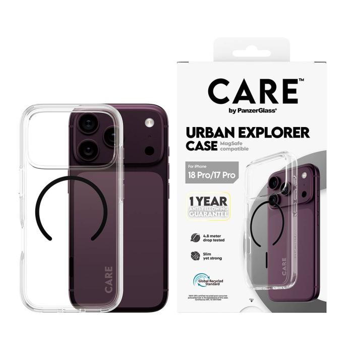 PanzerGlass CARE™ by ® Urban Explorer Case Transparent w. Black MagSafe iPhone 18 Pro | 17 Pro funda para teléfono móvil — imagen 8 de 12