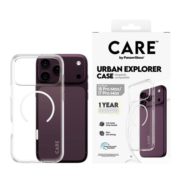 PanzerGlass CARE™ by ® Urban Explorer Case Transparent w. White Magsafe iPhone 18 Pro Max | 17 Pro Max funda para teléfono — imagen 2 de 12