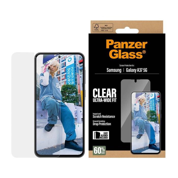 PanzerGlass Screen Protector Ultra-Wide Fit - Clear - Samsung Galaxy A37 5G Protector de pantalla — imagen 5 de 8