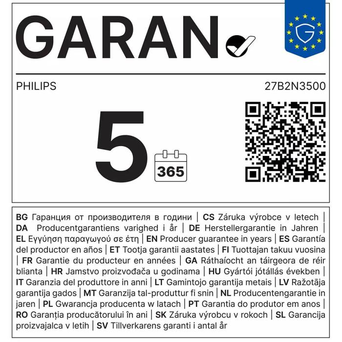 Philips 27B2N3500/00 pantalla para PC 68,6 cm (27'') 2560 x 1440 Pixeles Full HD LCD Negro — imagen 24 de 24
