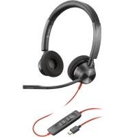POLY Auriculares estéreo Blackwire 3320 USB-C + Adaptador USB-C/A