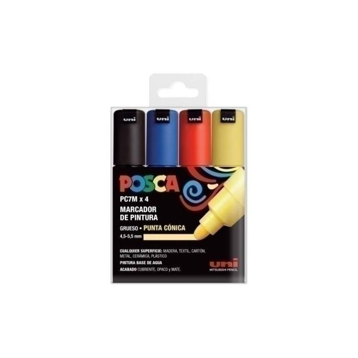 POSCA PC-7M/4C Multicolor 4 pieza(s)