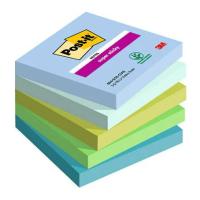 Post-It 654-5SS-OAS nota autoadhesiva Plaza Azul, Verde 90 hojas Autoadhesivo
