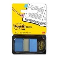 Post-It 680-23 lengüeta de índice Separador en blanco con pestaña Poliéster Azul