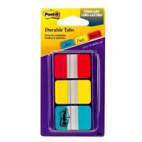 Post-It Tabs, 1 inch Solid, Red, Yellow, Blue, 22 Tabs/Color, 66/Dispenser pestaña autoadhesiva Azul, Rojo, Amarillo