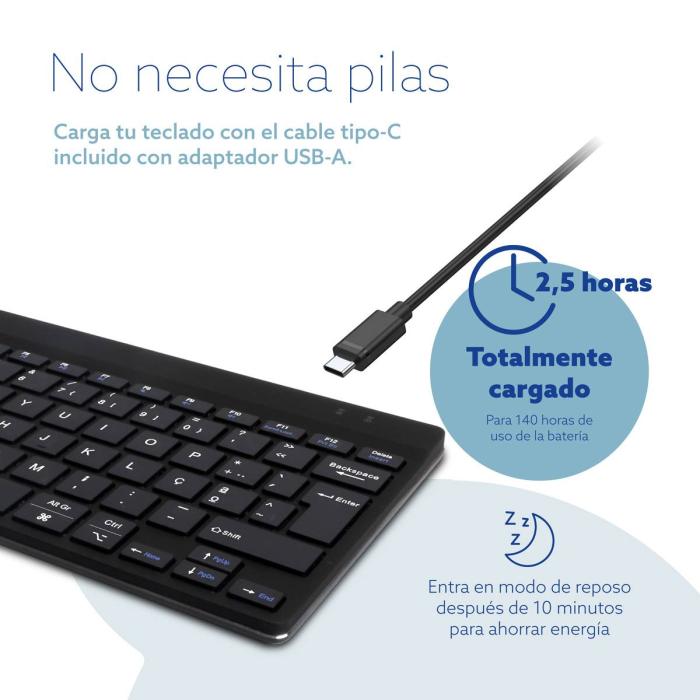 R-Go Tools Teclado ergonómico R-Go Compact Break, teclado compacto con software de pausa, QWERTY (PT), bluetooth, negro — imagen 28 de 28