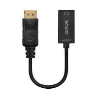 Savio AK-62 adaptador de cable de vídeo 0,2 m DisplayPort HDMI Negro