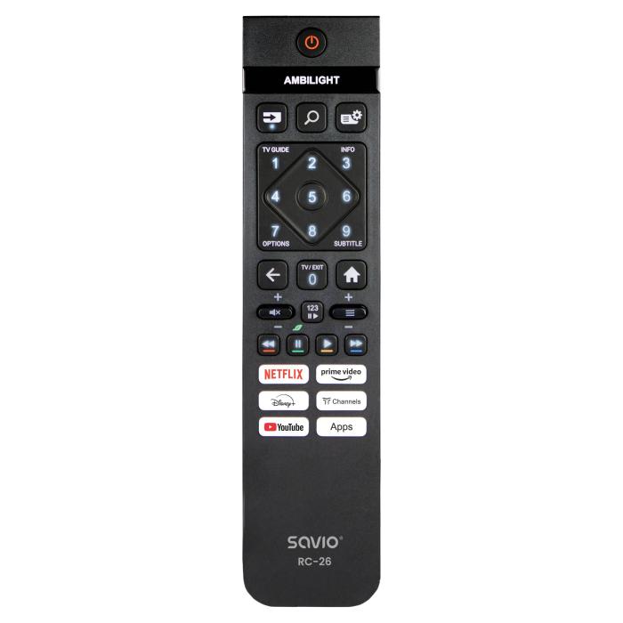 Savio RC-26 mando a distancia IR inalámbrico TV Botones — imagen 4 de 6