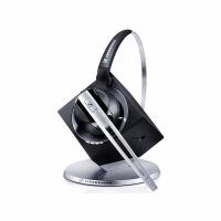Sennheiser DW Office PHONE Monoaural gancho de oreja, Diadema Negro, Acero pulido