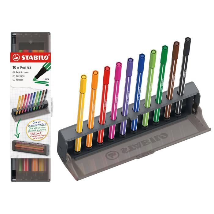 STABILO 6810-7 rotulador Medio Naranja, Marrón, Violeta, Negro, Ultramarine, Carmín, Amarillo, Rosa, Verde, Verde claro 10 — imagen 9 de 16