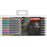 STABILO Pen 68 metallic rotulador Medio Cobre, Oro, Azul metálico, Metallic green, Metallic pink, Violeta metalizado, Plata 8 pieza(s)