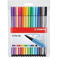 STABILO Pen 68 rotulador Multicolor 15 pieza(s)