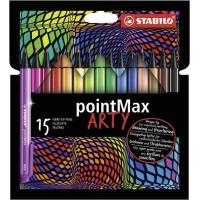 STABILO pointMax ARTY rotulador de punta fina Medio Multicolor 15 pieza(s)