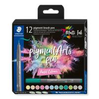 Staedtler Pigment Arts Brush Pen Pastel Colors rotulador Multicolor 12 pieza(s)