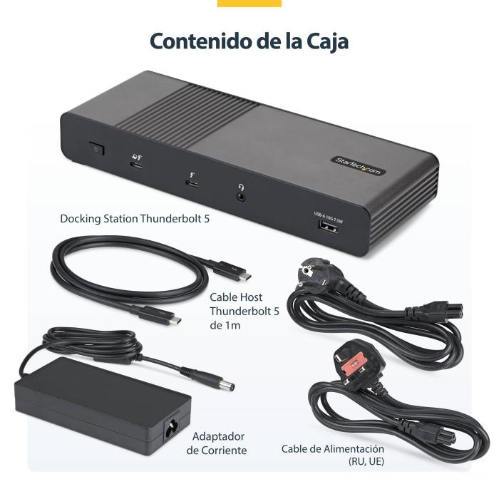 StarTech.com 206UE-TB5USB4DOCK base para portátil y replicador de puertos Alámbrico Thunderbolt 5 Negro, Gris — imagen 19 de 26