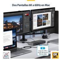 StarTech.com 206UE-TB5USB4DOCK base para portátil y replicador de puertos Alámbrico Thunderbolt 5 Negro, Gris, ver imagen 21 de 26